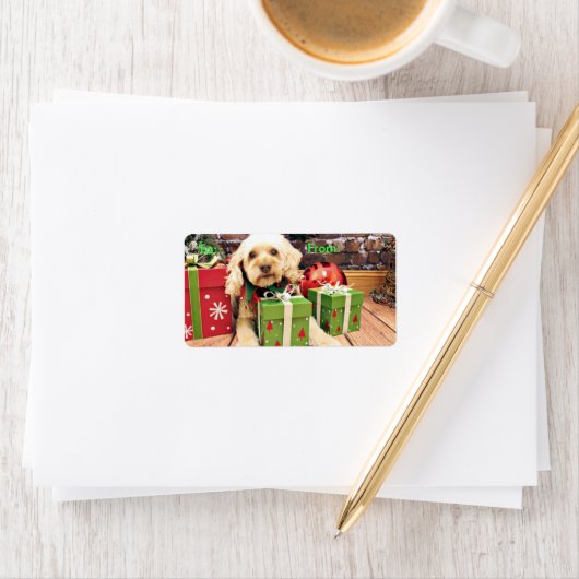 Kerstmis - Cockapoo - Trailer Etiket (Insitu)