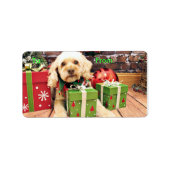 Kerstmis - Cockapoo - Trailer Etiket (Voorkant)