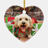 Kerstmis - Cockapoo - Trixie Keramisch Ornament (Voorkant)