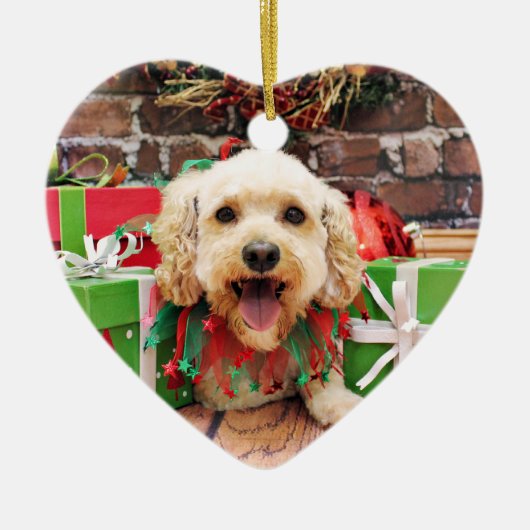 Kerstmis - Cockapoo - Trixie Keramisch Ornament (Voorkant)