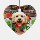 Kerstmis - Cockapoo - Trixie Keramisch Ornament (Achterkant)
