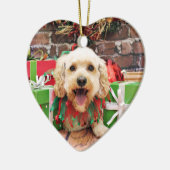 Kerstmis - Cockapoo - Trixie Keramisch Ornament (Links)