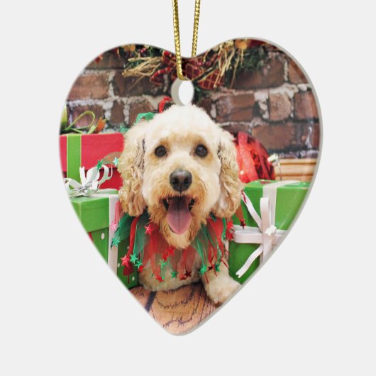 Kerstmis - Cockapoo - Trixie Keramisch Ornament (Links)