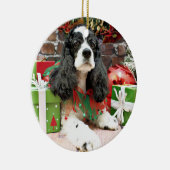 Kerstmis - Cocker Spaniel - Laci Keramisch Ornament (Rechts)