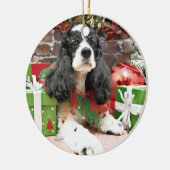 Kerstmis - Cocker Spaniel - Laci Keramisch Ornament (Links)