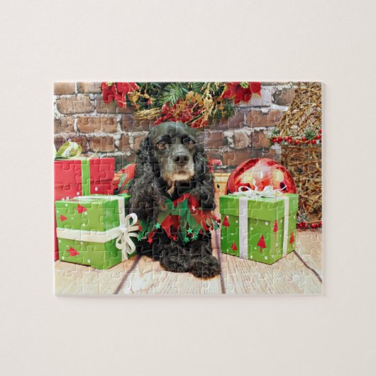 Kerstmis - Cocker Spaniel - Lily Legpuzzel (Horizontaal)