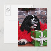Kerstmis - Cocker Spaniel - Maggie Feestdagenkaart (Voorkant / Achterkant)