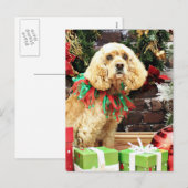 Kerstmis - Cocker Spaniel - Maggie Feestdagenkaart (Voorkant / Achterkant)