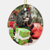 Kerstmis - Cocker Spaniel - Marshall Keramisch Ornament (Links)