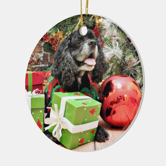 Kerstmis - Cocker Spaniel - Marshall Keramisch Ornament (Links)
