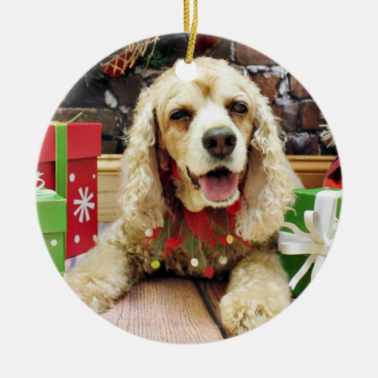 Kerstmis - Cocker Spaniel - Mollie Keramisch Ornament (Voorkant)