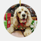 Kerstmis - Cocker Spaniel - Mollie Keramisch Ornament (Achterkant)