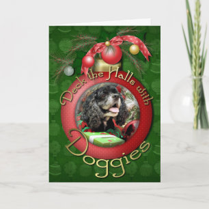 Kerstmis - Cocker-spaniël - stelt op Feestdagen Kaart