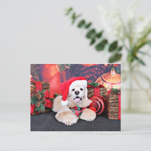 Kerstmis - Cocker Spaniel - Tobey Feestdagenkaart (Staand voorkant)
