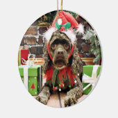 Kerstmis - Cocker Spaniel - Zoe Keramisch Ornament (Links)