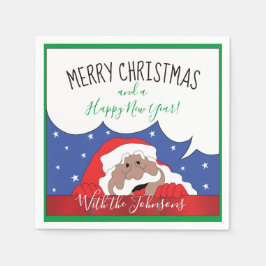 Kerstmis Cocktail servetten van de Kerstman van kl