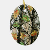 Kerstmis Collectie Deer Hunt Voeg fototekst toe Keramisch Ornament (Achterkant)