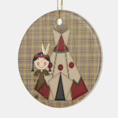 Kerstmis Collectie Indiaas Indiaas meisje Keramisch Ornament (Links)