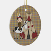 Kerstmis Collectie Indiaas Indiaas paard Keramisch Ornament (Rechts)
