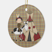 Kerstmis Collectie Indiaas Indiaas paard Keramisch Ornament (Links)