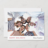 Kerstmis | Collectief Fun Team Foto rood Feestdagenkaart (Voorkant)