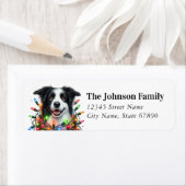 Kerstmis Collie Return Address Labels (Insitu)
