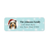 Kerstmis Collie Return Address Labels (Voorkant)