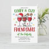 Kerstmis Comfy Cosy Friendsmas Kaart (Staand voorkant)