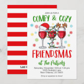 Kerstmis Comfy Cosy Friendsmas Kaart (Voorkant / Achterkant)