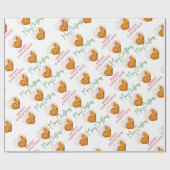 Kerstmis Cookie Patroon Script Cadeaupapier (Vlak)