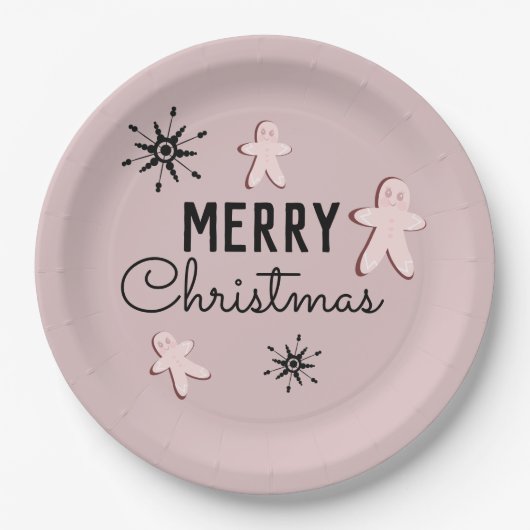 Kerstmis Cookie Peperkoek Papieren Bordje (Voorkant)