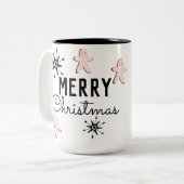 Kerstmis Cookie Peperkoek Tweekleurige Koffiemok (Voorkant links)