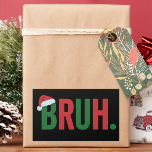 Kerstmis Cool Meme Trendy Sarcasme Kerstmis Rechthoekige Sticker