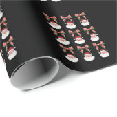 Kerstmis Coquette Bow Santa  Xmas Retro Cadeaupapier (Rol Hoek)