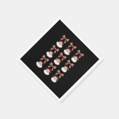 Kerstmis Coquette Bow Santa  Xmas Retro Servet (Hoek)