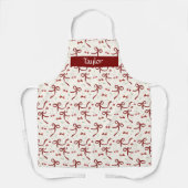 Kerstmis Coquette en Strikjes Cute Rode Patroon Schort (Voorkant)