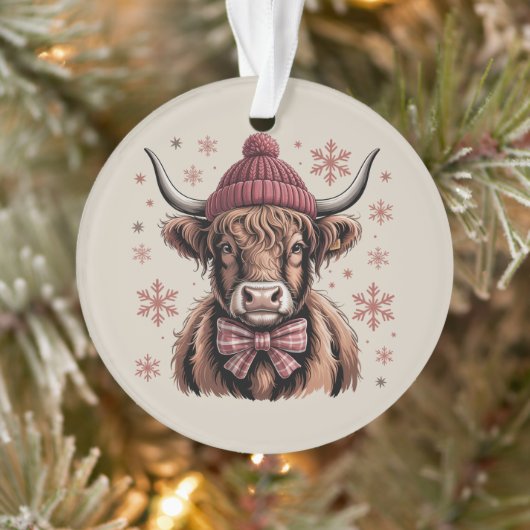 Kerstmis Coquette Highland Koe Westerse Boer Ornament (Boom)