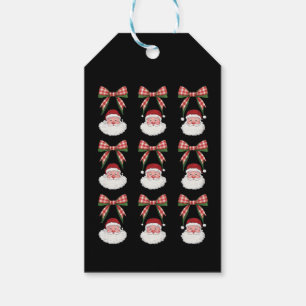 Kerstmis Coquette Strik Kerstman Vintage Xmas Retr Cadeaulabel