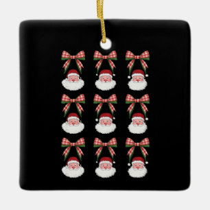 Kerstmis Coquette Strik Kerstman Vintage Xmas Retr Keramisch Ornament