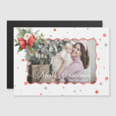 Kerstmis Coquette Strik, Lint Frame 1 Foto (Voorkant / Achterkant)