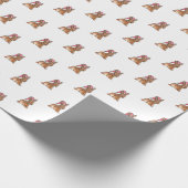 Kerstmis Corgi Butt Cadeaupapier (Hoek)