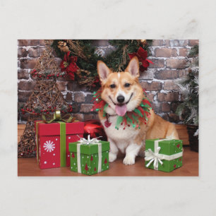 Kerstmis - Corgi - Cal Feestdagenkaart