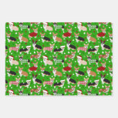 Kerstmis Corgi Dogs Inpakpapier Vel (Voorkant 2)