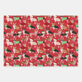 Kerstmis Corgi Dogs Inpakpapier Vel (Voorkant)