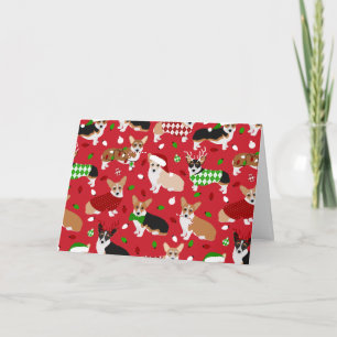 Kerstmis Corgi Dogs Kaart