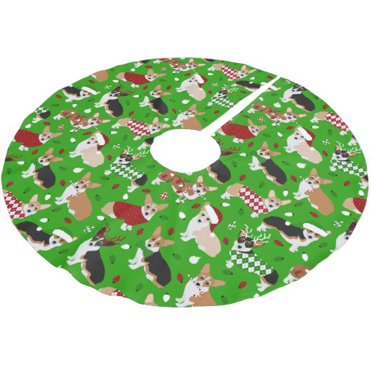 Kerstmis Corgi Dogs Kerstboom Rok (Gekanteld)