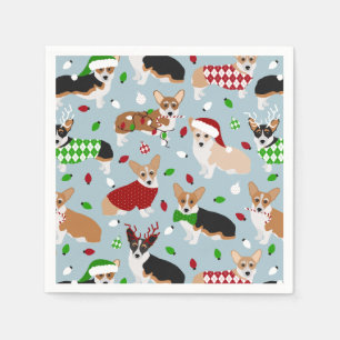 Kerstmis Corgi Dogs Napkins Servet