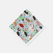 Kerstmis Corgi Dogs Napkins Servet (Hoek)