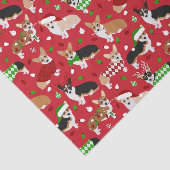 Kerstmis Corgi Dogs Tissuepapier (Detail)