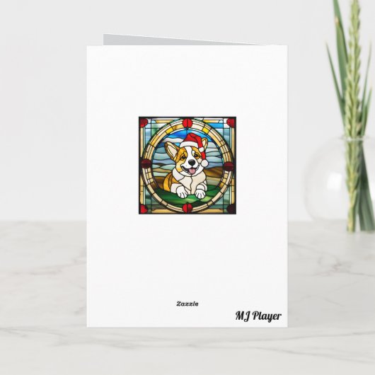 Kerstmis Corgi Feestdagen Kaart (Achterkant)